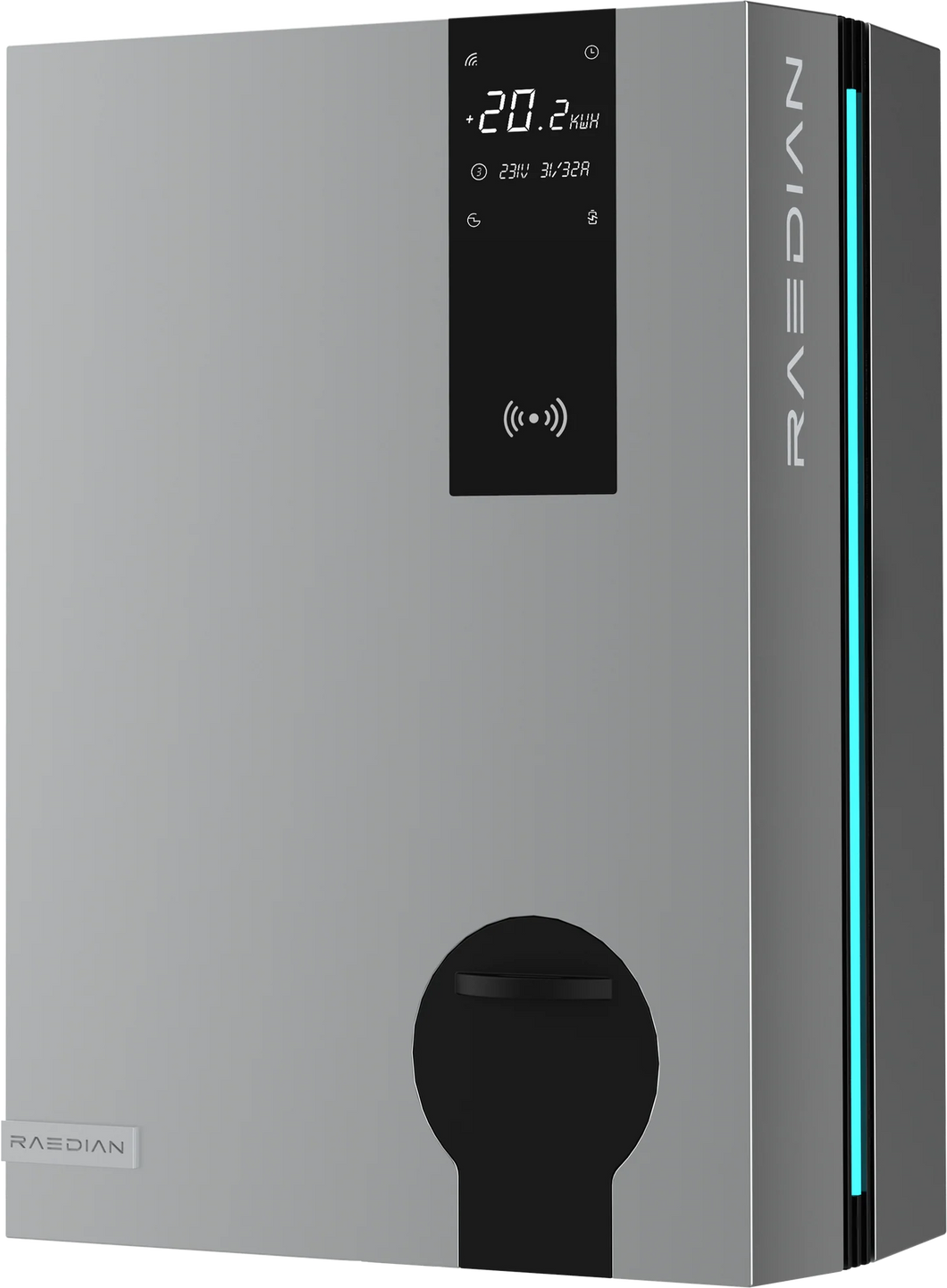 Borne de recharge RAEDIAN  7,4kW - 32A - Monophasée Type 2S - Wi-Fi / Bluetooth / RFID - Sans GSM